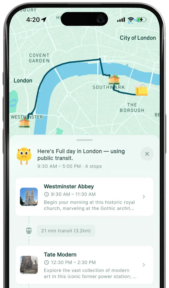 Oddysee's AI-built day-by-day itinerary