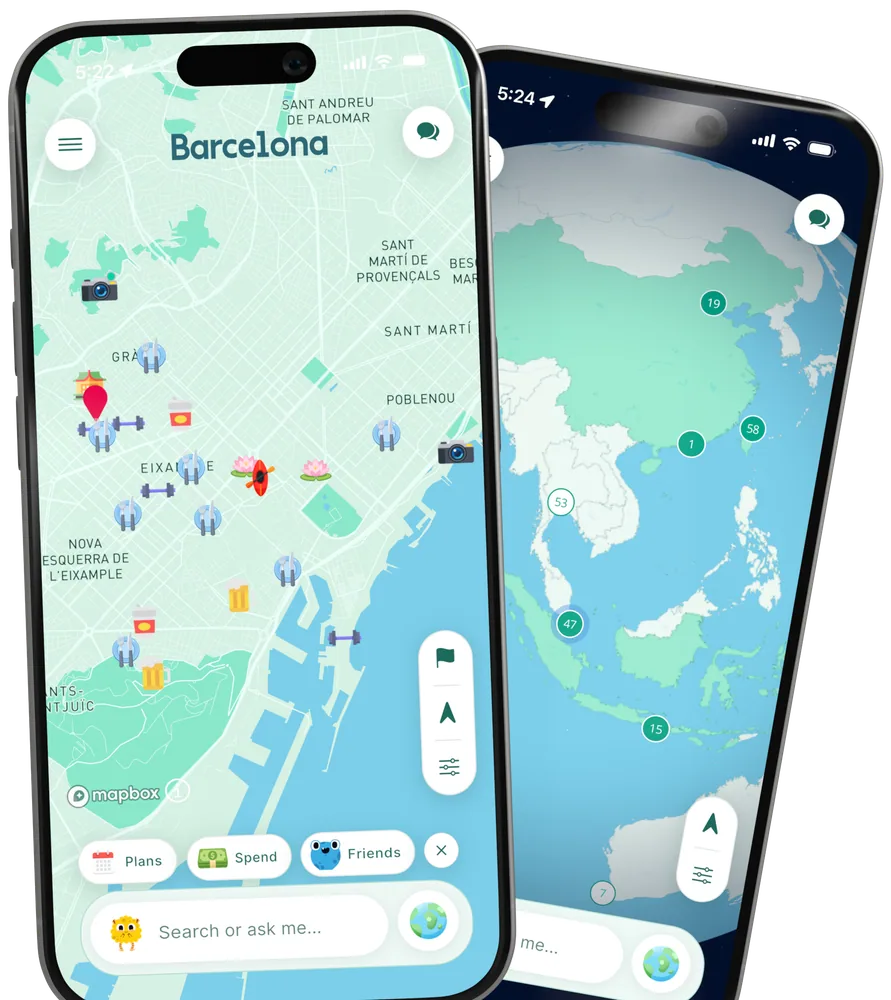 All your saved spots on Oddysee's live map